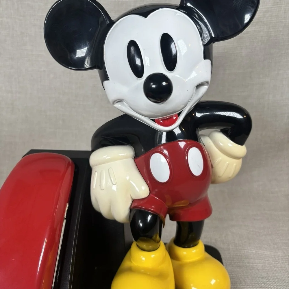 Vintage Disney Mickey Mouse Push Button Landline Phone 1976 Tested Works